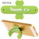 100 PCS Touch-u One Touch Universal Silicone Stand Holder(Green) - 1