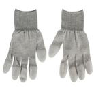 Anti Static ESD Safe Universal Size PU Fingertip Coating Gloves for Computer / Electronic / Phone Repair, Pair of 2(Grey) - 1