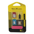 Nano SIM to Micro SIM Card Adapter + Nano SIM to Standard SIM Card Adapter + Micro SIM to Standard SIM Card Adapter + Sim Card Tray Holder Eject Pin Key Tool with Double Sided Tape for iPhone 5 & 5S, iPhone 4 & 4S, 3GS / 3G - 5