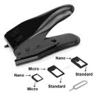 Dual Nano Sim Cutter for iPhone / Samsung / Huawei / Xiaomi  (With Nano SIM to Micro SIM Card Adapter + Nano SIM to Standard SIM Card Adapter + Micro SIM to Standard SIM Card Adapter + Sim Card Tray Holder Eject Pin Key Tool)(Black) - 2