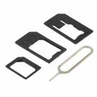 Dual Nano Sim Cutter for iPhone / Samsung / Huawei / Xiaomi  (With Nano SIM to Micro SIM Card Adapter + Nano SIM to Standard SIM Card Adapter + Micro SIM to Standard SIM Card Adapter + Sim Card Tray Holder Eject Pin Key Tool)(Black) - 6