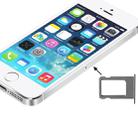 Original SIM Card Tray Holder for iPhone 5S(Silver) - 1