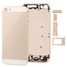 Full Housing Alloy  Back Cover with Mute Button + Power Button + Volume Button + Nano SIM Card Tray for iPhone 5S (Light Gold) - 1