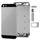 Full Housing Alloy  Back Cover with Mute Button + Power Button + Volume Button + Nano SIM Card Tray for iPhone 5S(Grey) - 1