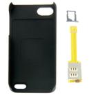 3 in 1 (Kiwibird Q-SIM Dual SIM Card Multi-SIM Card + Plastic Case + Tray Holder) for iPhone 5S(Black) - 7