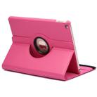 360 Degree Rotation Litchi Texture Flip Leather Case with 2 Gears Holder for iPad Air 2(Magenta) - 1
