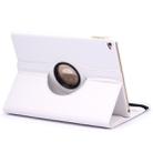 360 Degree Rotation Litchi Texture Flip Leather Case with 2 Gears Holder for iPad Air 2(White) - 1