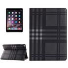Plaid Texture Leather Case with Holder & Card Slots & Money Pocket for iPad Air 2(Black) - 1