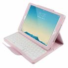 For iPad Air 2 Bluetooth Keyboard Litchi Texture Tablet Case with Holder and Sleep Function(Pink) - 4