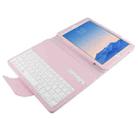 For iPad Air 2 Bluetooth Keyboard Litchi Texture Tablet Case with Holder and Sleep Function(Pink) - 6