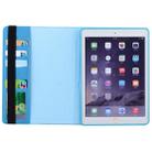 360 Degree Rotation Smart Cover Leather Case with Holder & Card Slots for iPad Air 2 / iPad 6(Blue) - 4