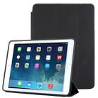 3-fold Naturally Treated Smart Leather Case with Sleep / Wake-up Function & Holder for iPad Air 2(Black) - 1