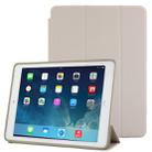 3-fold Naturally Treated Smart Leather Case with Sleep / Wake-up Function & Holder for iPad Air 2(Grey) - 1