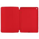 3-fold Naturally Treated Smart Leather Case with Sleep / Wake-up Function & Holder for iPad Air 2(Red) - 4