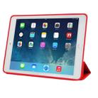 3-fold Naturally Treated Smart Leather Case with Sleep / Wake-up Function & Holder for iPad Air 2(Red) - 5