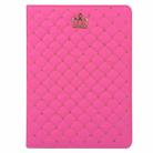 Crown Plaid Texture Horizontal Flip Smart Leather Case with Holder for iPad Air 2 / iPad 6(Magenta) - 2