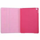 Crown Plaid Texture Horizontal Flip Smart Leather Case with Holder for iPad Air 2 / iPad 6(Magenta) - 5
