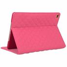 Crown Plaid Texture Horizontal Flip Smart Leather Case with Holder for iPad Air 2 / iPad 6(Magenta) - 6