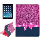 Leopard Texture Bowknot Pattern Smart Leather Case with Holder & Card Slots & Wallet & Wake-up / Sleep Function for iPad Air 2 / iPad 6 - 1