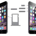 Original Card Tray & Volume Control Key & Screen Lock Key & Mute Switch Vibrator Key Kit for iPhone 6(Grey) - 1