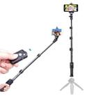 YUNTENG 1288, 3 in 1 Kits Monopod + Phone Holder Clip + Bluetooth Remote Shutter, Length: 1.25m, For iPhone, Galaxy, Huawei, Xiaomi, HTC, Sony, Google and other Smartphones of Android or iOS(Black) - 1