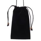 Universal Leisure Cotton Flock Cloth Carry Bag with Lanyard for iPhone 6 / Galaxy S6 / S5 / G900 / S IV / i9500 / SIII / i9300(Black) - 3