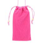 Universal Leisure Cotton Flock Cloth Carry Bag with Lanyard for iPhone 6 / Galaxy S6 / S5 / G900 / S IV / i9500 / SIII / i9300(Pink) - 3
