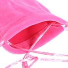 Universal Leisure Cotton Flock Cloth Carry Bag with Lanyard for iPhone 6 / Galaxy S6 / S5 / G900 / S IV / i9500 / SIII / i9300(Pink) - 5