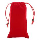Universal Leisure Cotton Flock Cloth Carry Bag with Lanyard for iPhone 6 / Galaxy S6 / S5 / G900 / S IV / i9500 / SIII / i9300(Red) - 1