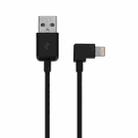 3m Elbow 8 Pin to USB Data / Charging Cable for iPhone, iPad(Black) - 1