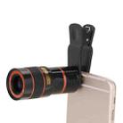 8X Zoom Telescope Telephoto Camera Lens with Clip(Black) - 1