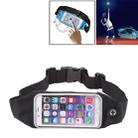 Waterproof Sports Waist Bag Pouch with Earphone Hole for iPhone 6 & 6s(Black) - 1