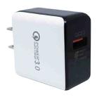 BKL-371 Single QC3.0 USB Port Charger Travel Charger, US Plug(Black) - 1