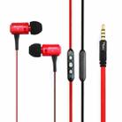 Awei-TS130Vi 3.5mm Plug Noodle Wire Style In-ear Stereo Earphone, For iPhone, Galaxy, Huawei, Xiaomi, LG, HTC and Other Smart Phones(Red) - 2