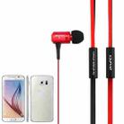Awei-TS130Vi 3.5mm Plug Noodle Wire Style In-ear Stereo Earphone, For iPhone, Galaxy, Huawei, Xiaomi, LG, HTC and Other Smart Phones(Red) - 3
