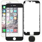 3 in 1 for iPhone 6 (Home Button + LCD Frame + Front Screen Outer Glass Lens), Not Supporting Fingerprint Identification(Black) - 1