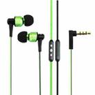 awei TE55VI 3.5mm Plug Noodle Wire Style In-ear Stereo Earphone with Mic, For iPhone, Galaxy, Huawei, Xiaomi, LG, HTC and Other Smart Phones(Green) - 2