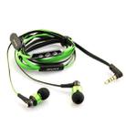 awei TE55VI 3.5mm Plug Noodle Wire Style In-ear Stereo Earphone with Mic, For iPhone, Galaxy, Huawei, Xiaomi, LG, HTC and Other Smart Phones(Green) - 4