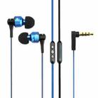 awei TE55VI 3.5mm Plug Noodle Wire Style In-ear Stereo Earphone with Mic, For iPhone, Galaxy, Huawei, Xiaomi, LG, HTC and Other Smart Phones(Blue) - 2
