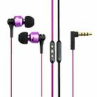 awei TE55VI 3.5mm Plug Noodle Wire Style In-ear Stereo Earphone with Mic, For iPhone, Galaxy, Huawei, Xiaomi, LG, HTC and Other Smart Phones(Purple) - 2
