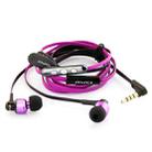awei TE55VI 3.5mm Plug Noodle Wire Style In-ear Stereo Earphone with Mic, For iPhone, Galaxy, Huawei, Xiaomi, LG, HTC and Other Smart Phones(Purple) - 4