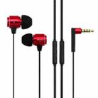 awei S10HI 3.5mm Plug Noodle Wire Style In-ear Stereo Earphone with Mic, For iPhone, Galaxy, Huawei, Xiaomi, LG, HTC and Other Smart Phones(Red) - 1
