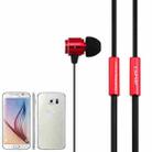awei S10HI 3.5mm Plug Noodle Wire Style In-ear Stereo Earphone with Mic, For iPhone, Galaxy, Huawei, Xiaomi, LG, HTC and Other Smart Phones(Red) - 4