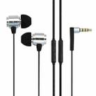 awei S10HI 3.5mm Plug Noodle Wire Style In-ear Stereo Earphone with Mic, For iPhone, Galaxy, Huawei, Xiaomi, LG, HTC and Other Smart Phones(Silver) - 2