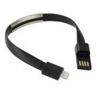 Wearable Bracelet Sync Data Charging Cable for iPhone, iPad, Length: 24cm(Black) - 1
