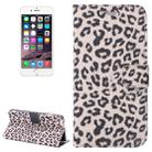 Leopard Print Pattern Horizontal Flip Leather Case with Card Slot and Holder for iPhone 6 Plus & 6S Plus(Grey) - 1