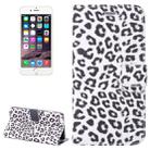 Leopard Print Pattern Horizontal Flip Leather Case with Card Slot and Holder for iPhone 6 Plus & 6S Plus(White) - 1