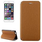 Denim Texture Horizontal Flip Leather Case with Holder for iPhone 6 Plus & 6S Plus(Brown) - 1