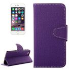 Denim Texture Horizontal Flip Magnetic Buckle Leather Case with Card Slots & Holder for iPhone 6 Plus & 6S Plus(Purple) - 1