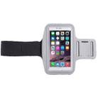 Sport Armband Case with Earphone Hole and Key Pocket for iPhone 6 Plus(Grey) - 4